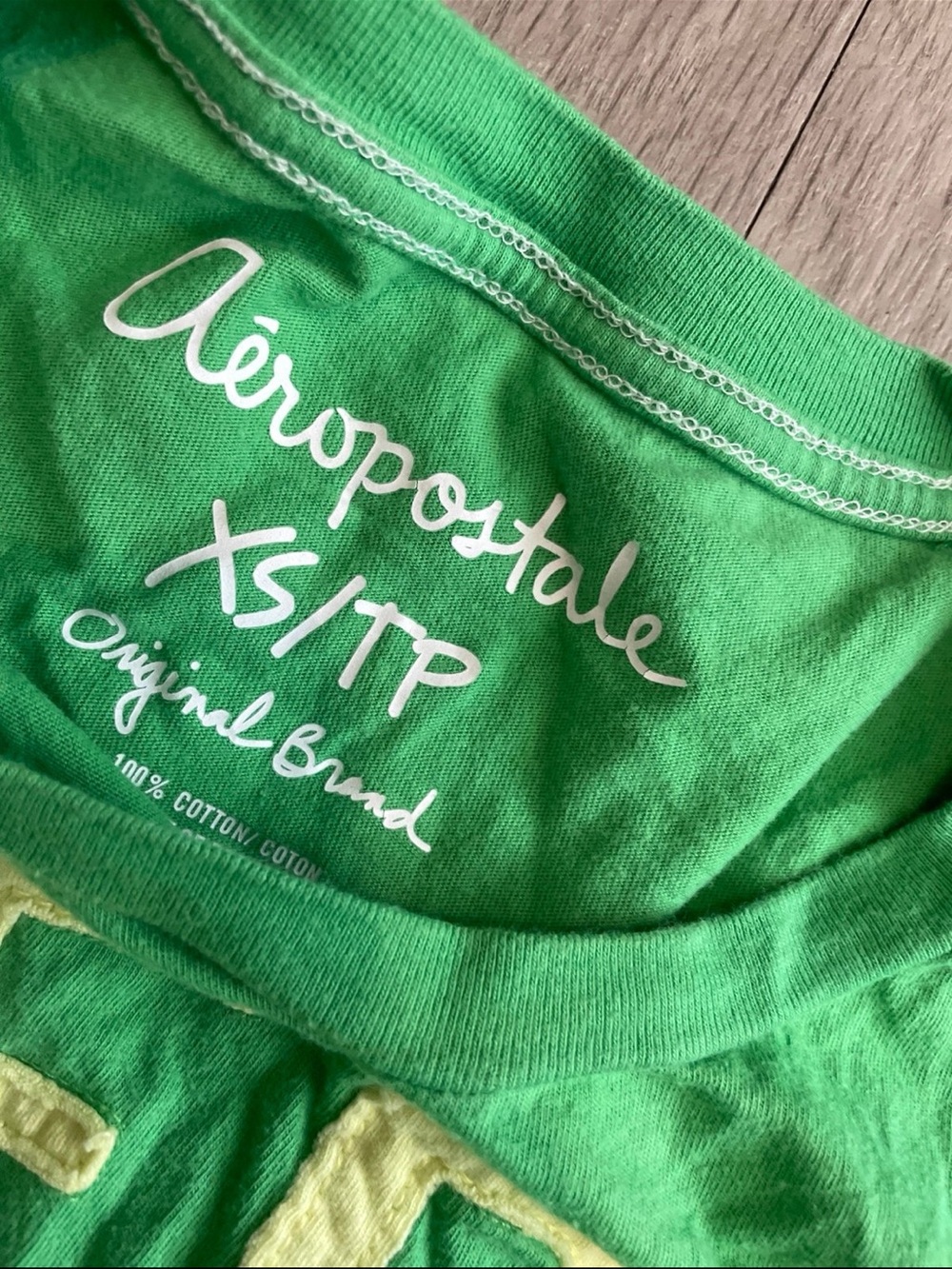 Aeropostale Green 'AERO 87' Short Sleeve Graphic Tee - Picture 2 of 2